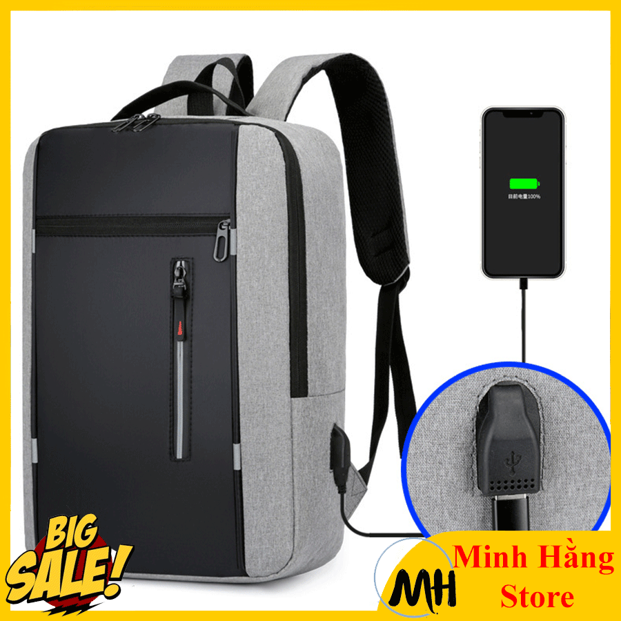 [CAM KẾT CHẤT LƯỢNG- ÁP MÃ GIẢM 20K] Balo Nam Nữ Trẻ Trung có cổng USB tiện dụng khi đi du lịch, đi làm, đi học, chống sốc, đựng laptop 15ich, thời trang, Ba lô đựng máy tính sinh viên, nhân viên công sở văn phòng tiện dụng