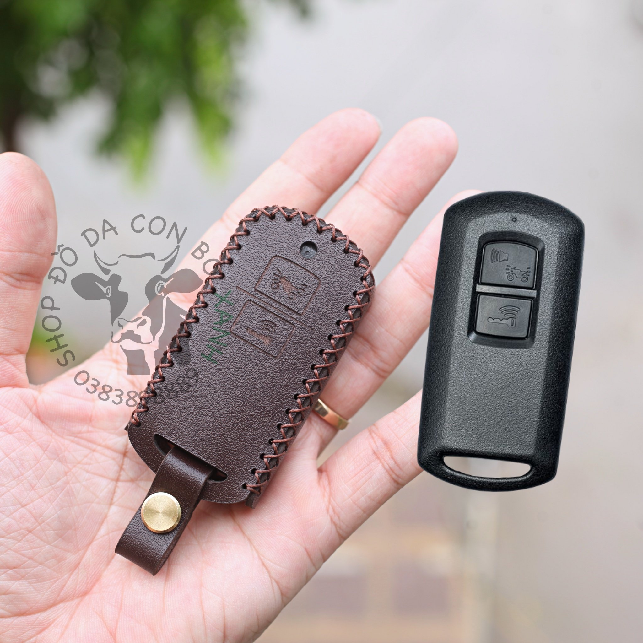 Bao Da Chìa Khóa Honda Air Blade 150, Vario 150, Airblade 2020, Lead 2020, Scoopy 2022, Click handmade da thật