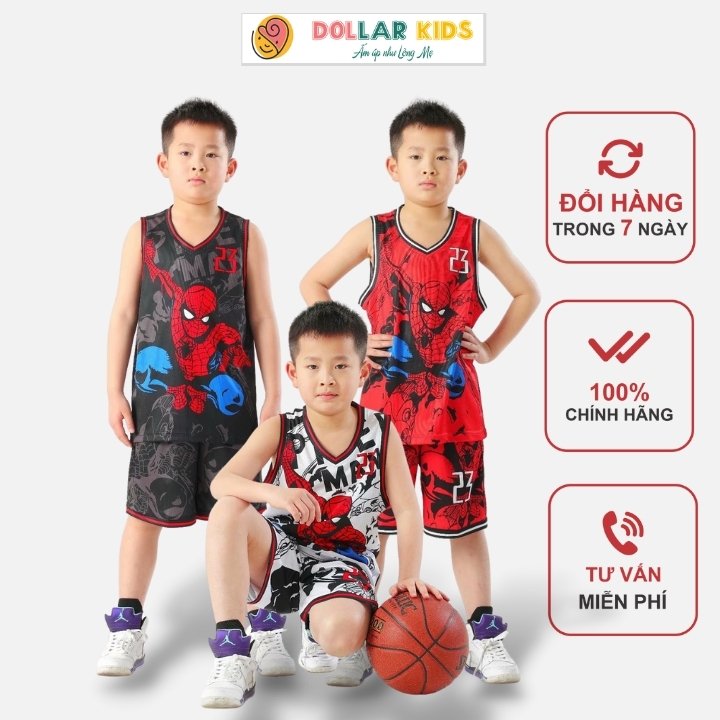 Bộ ba lỗ bé trai từ 10kg đến 46kg mẫu d15_spiderman