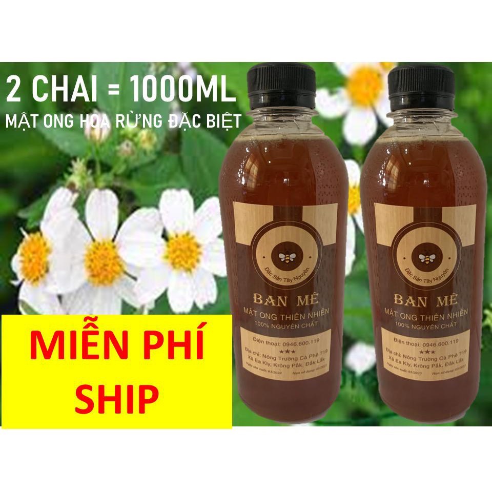 Mật Ong Hoa Cà Phê Nguyên Chất - Thương Hiệu Mật Ong Ban Mê 1000ML