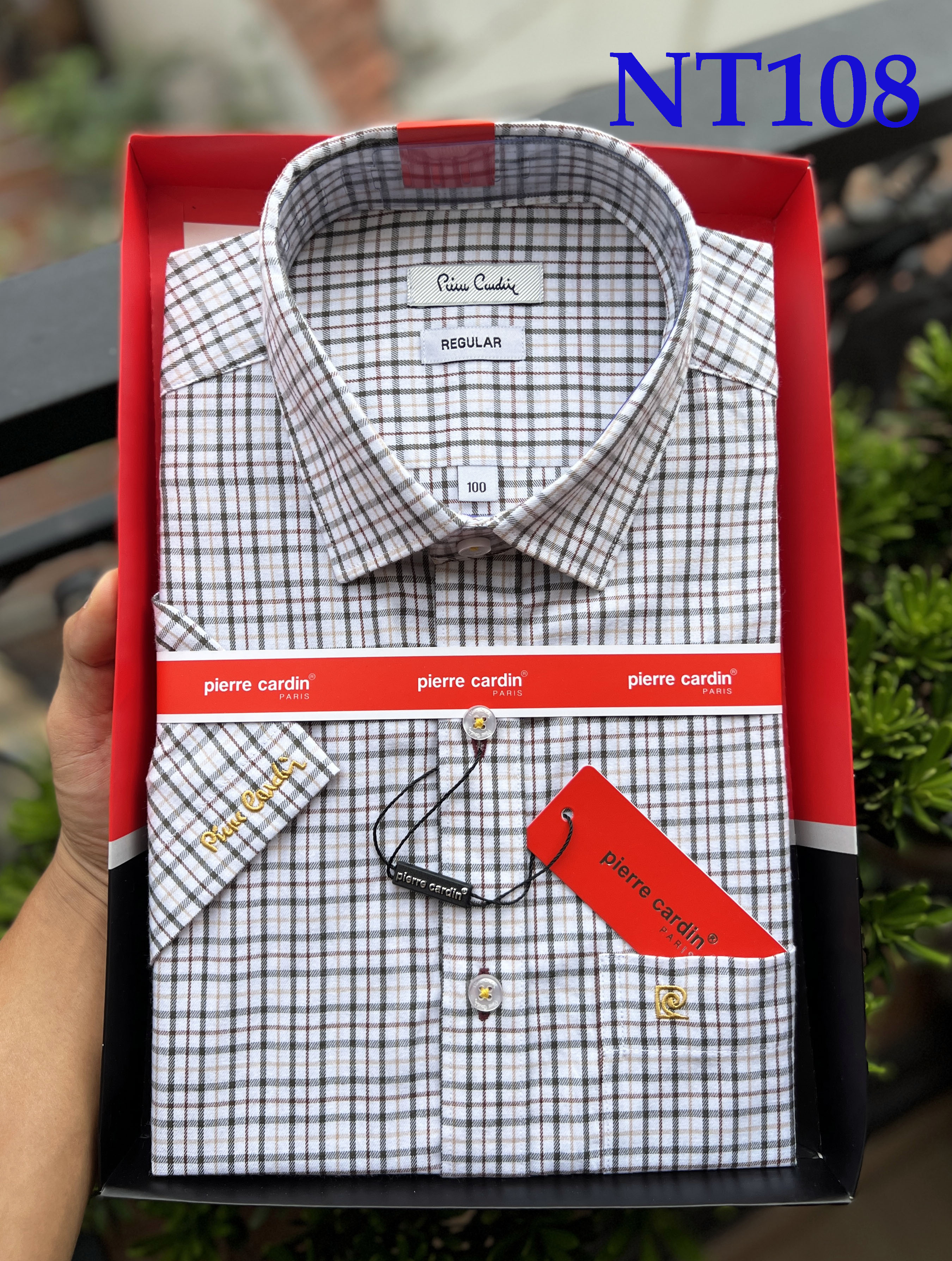  Áo Sơ Mi Nam Sơ Mi Kẻ  Sơ Mi Kẻ  Ngắn Tay Sơ Mi Nam Công Sở Sơ Mi Nam Pierre Cardin Chính Hãng Hàng Xuất Dư Hàn 20026 
