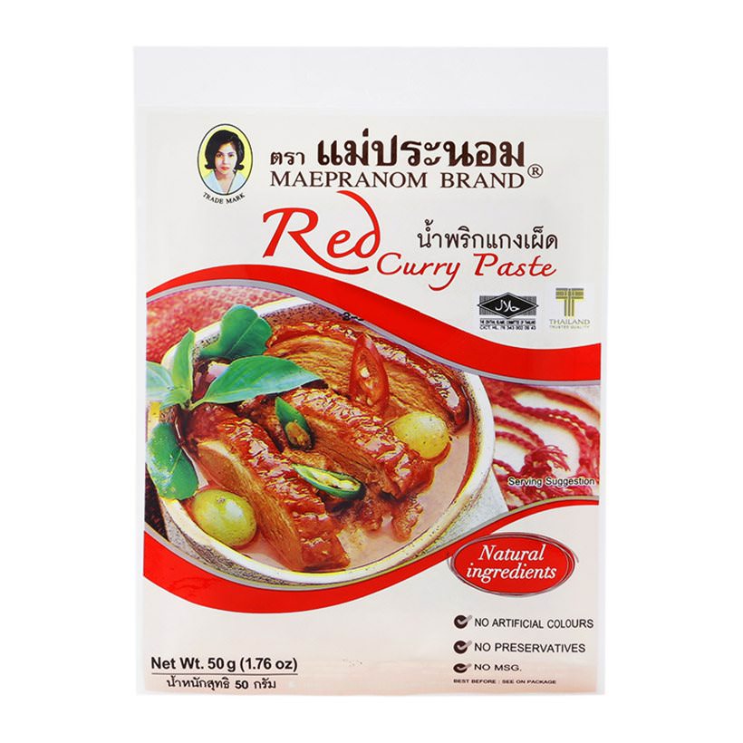 Bột Gia Vị Cà Ri Đỏ Red Curry Paste Mae Pranom Thailand, gói 50gr