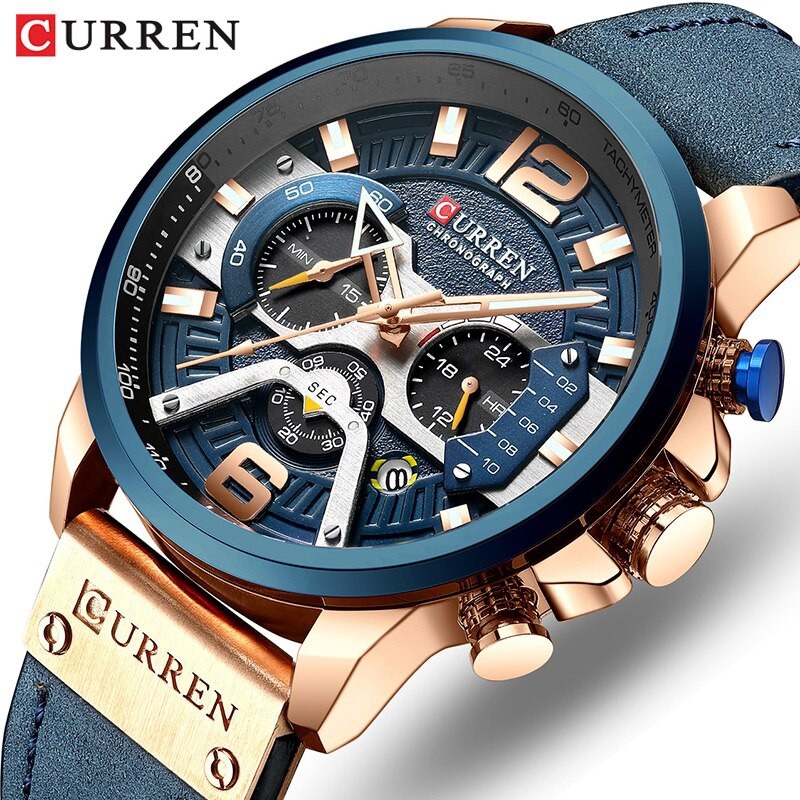 Đồng hồ đeo tay✼ đồng hồ nam chính hãng curren dây da cao cấp phong cách thể thao cực đẹp hiện đại giá rẻ