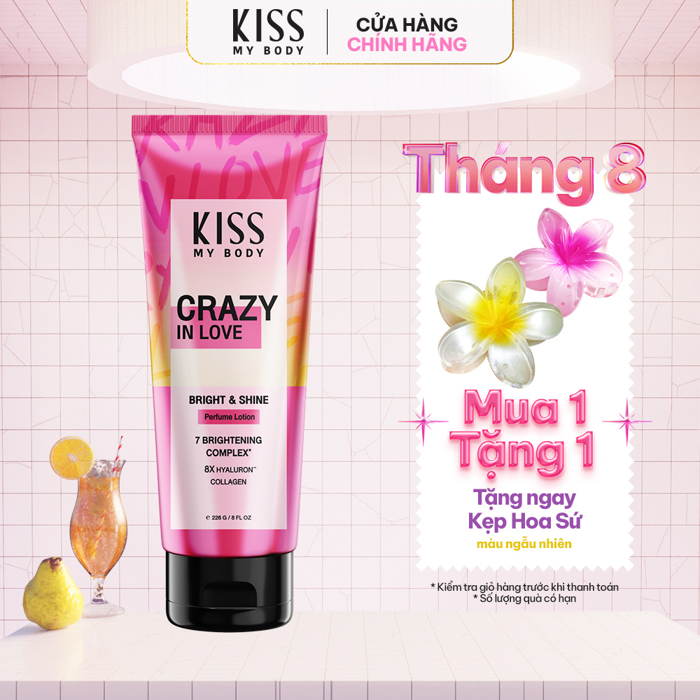 Sữa dưỡng trắng da toàn thân hương nước hoa crazy in love 226g