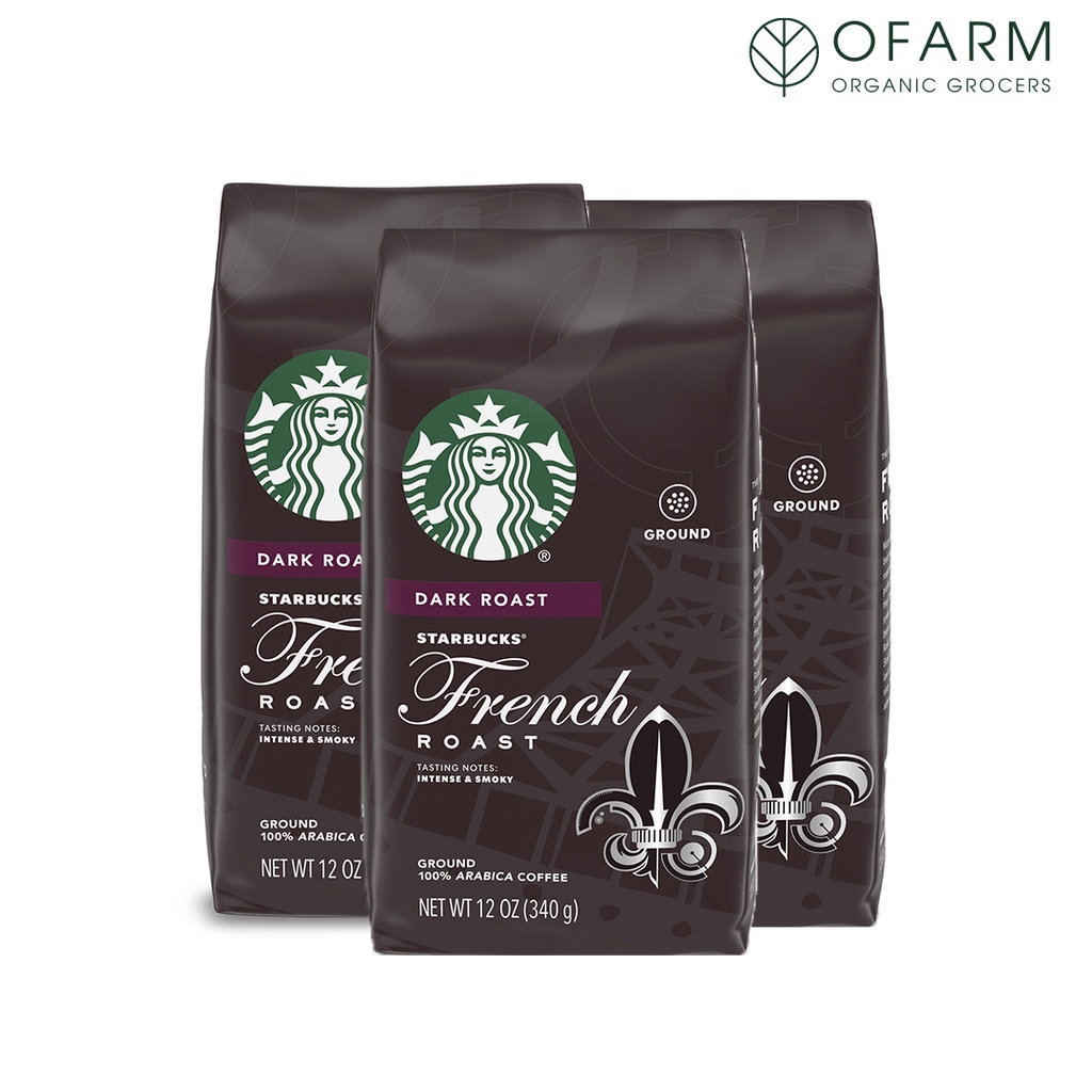 SALE OFF DATE JAN ( THÁNG 1) - Starbucks French Roast Ground, 100% Arabica, 340g