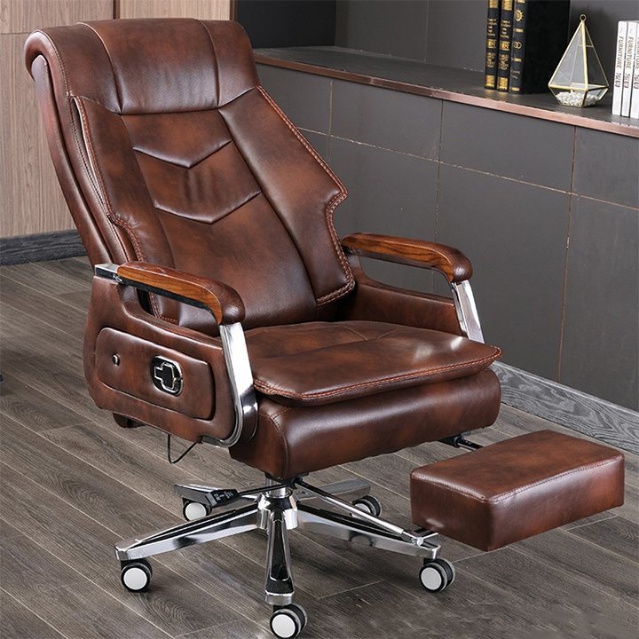 Ghế Văn Phòng ,Ghế Làm Việc, Ghế Giám Đốc Kèm Massage toàn thân có gác chân hàng nhập khẩu nguyên chiếc