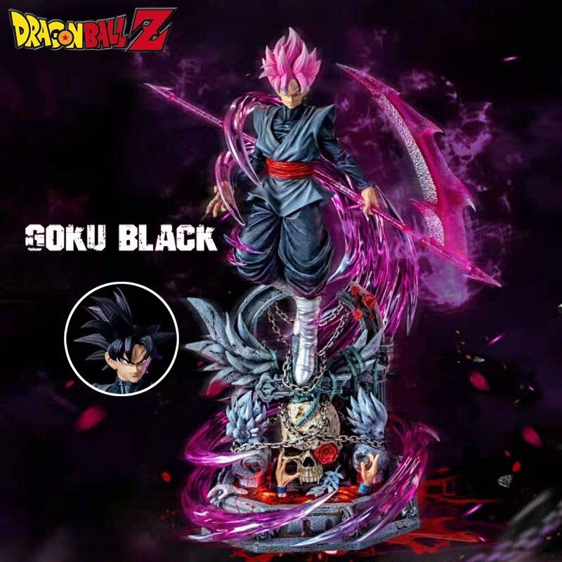 MH73 Mô hình Son GoKu Black Rose Cao 48cm Có Đèn Led và 2 Đầu Thay Thế Mô Hình Black Goku Dragon Ball Super