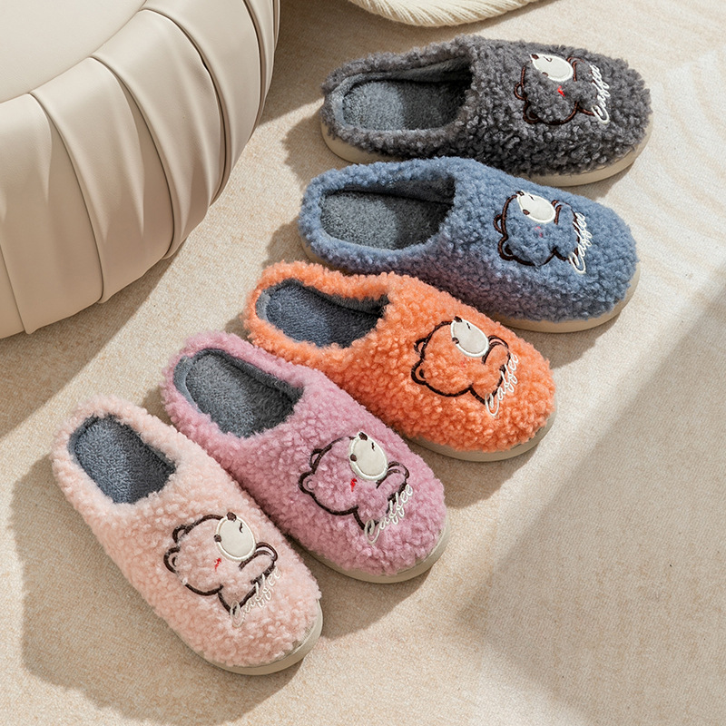 ( Mã lông cừu) Dép lông nam nữ cao cấp đi trong nhà văn phòng thời trang, dép bông đế cao su nhẹ chống trơn trượt