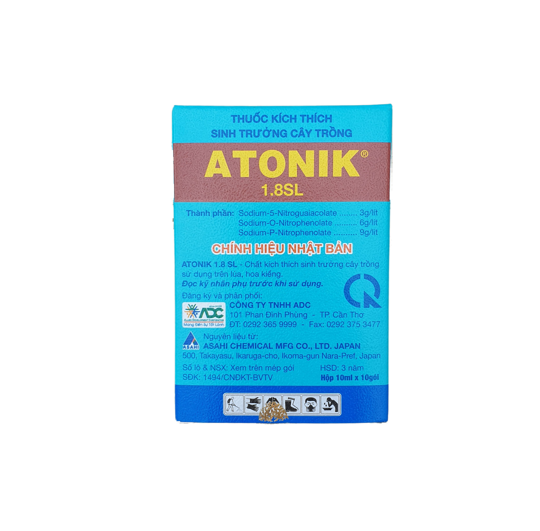 Hộp 10 gói ATONIK 1.8SL 10ml Phân bón kích thích sinh trưởng cây trồng