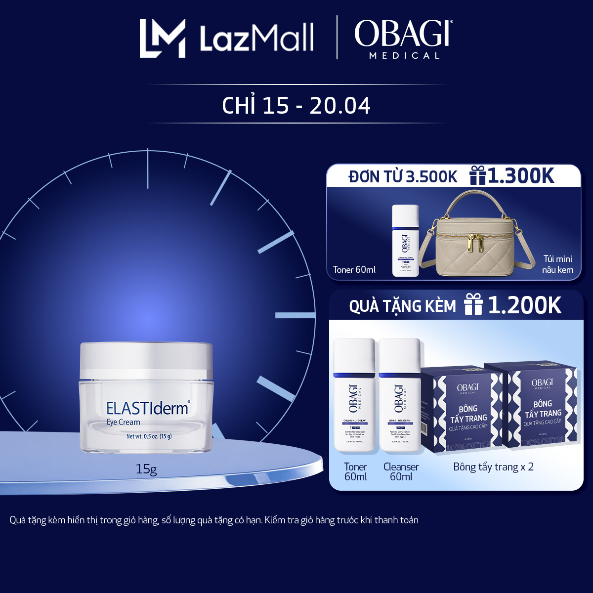 Kem dưỡng làm mờ nếp nhăn vùng da mắt ELASTIDERM® Eye Cream 15g
