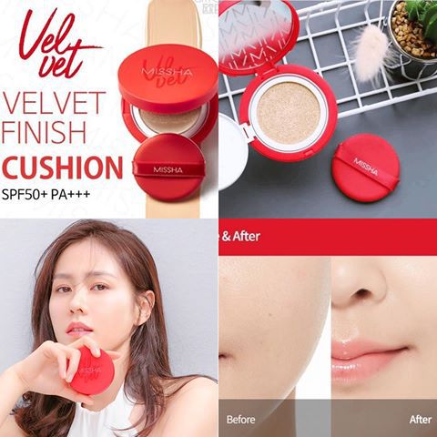 Kem nền che khuyết điểm Cushion Missha Velvet Finish N21