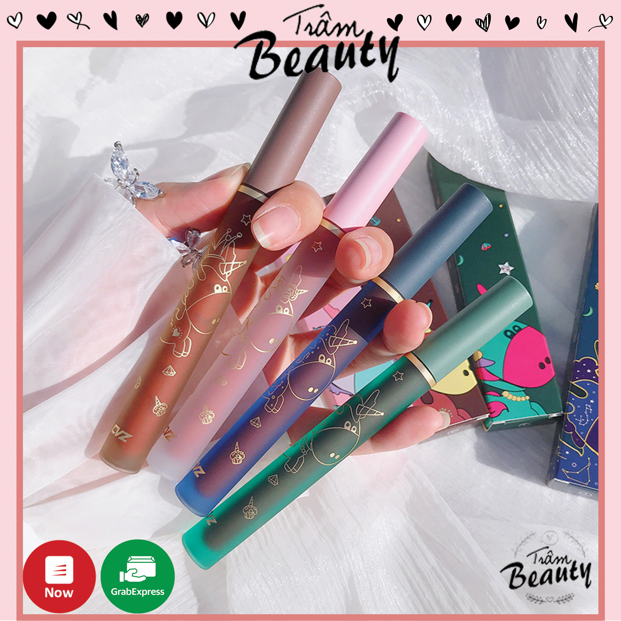 Son kem vỏ nhung mờ unicorn lip cvz đủ màu hàng nội địa
