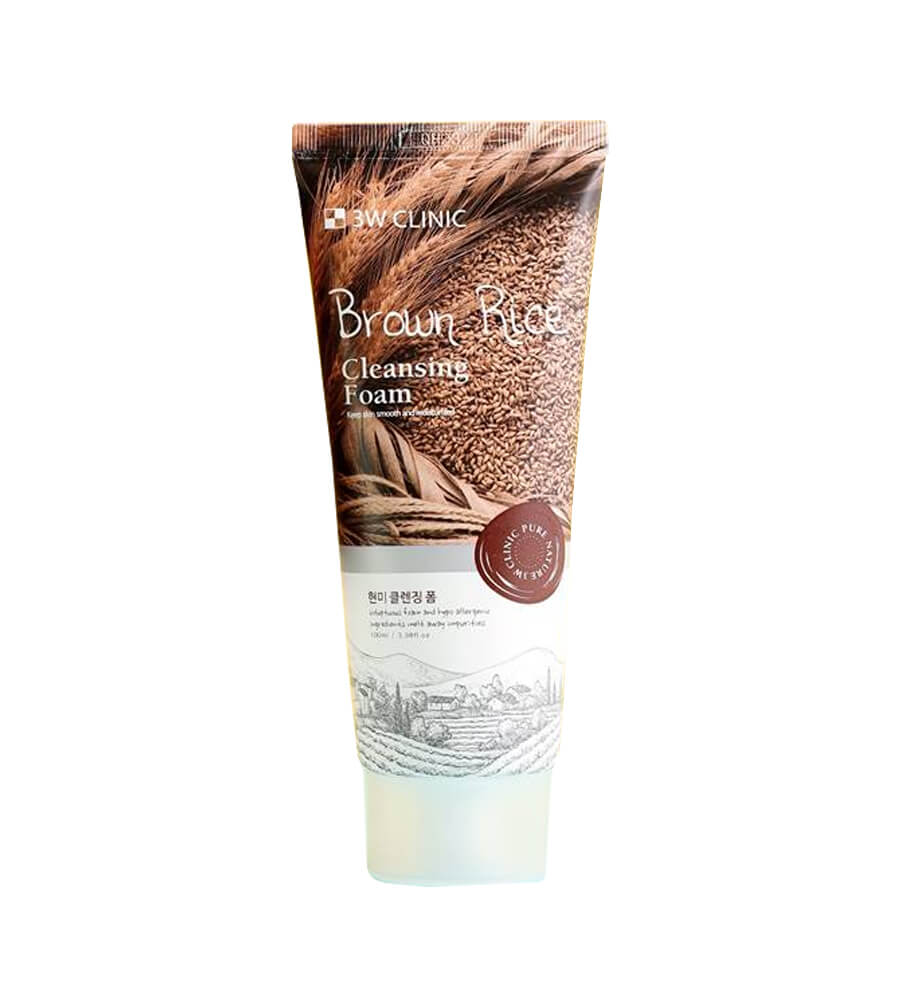 Sữa Rửa Mặt 3W Clinic Brown Rice Foam Cleansing (100ml) - Tinh chất cám gạo