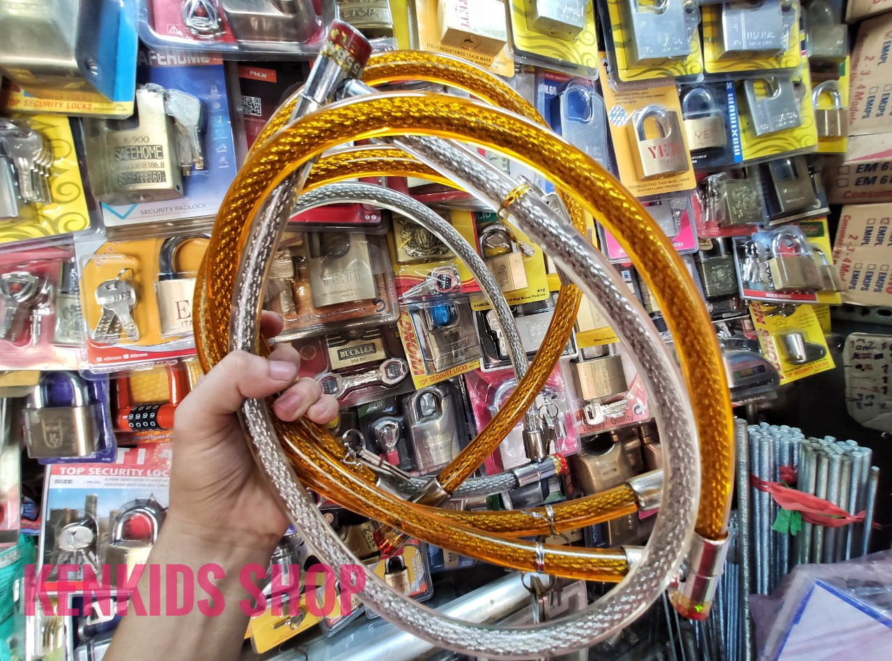 Dây cáp khóa xe chống trộm cỡ lớn bền chắc