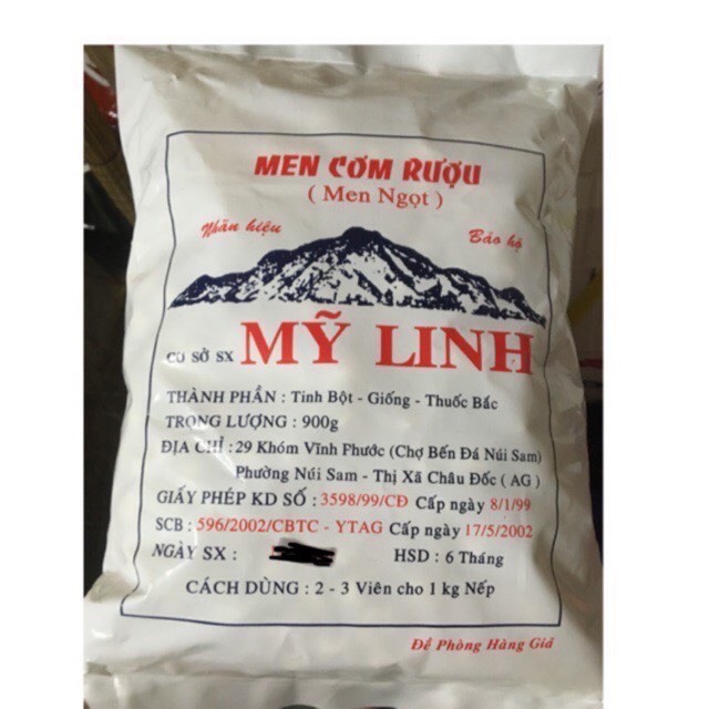 Men cơm r.ượu (Men ngọt) Mỹ Linh Nhãn hiệu Quả núi gói (900g)