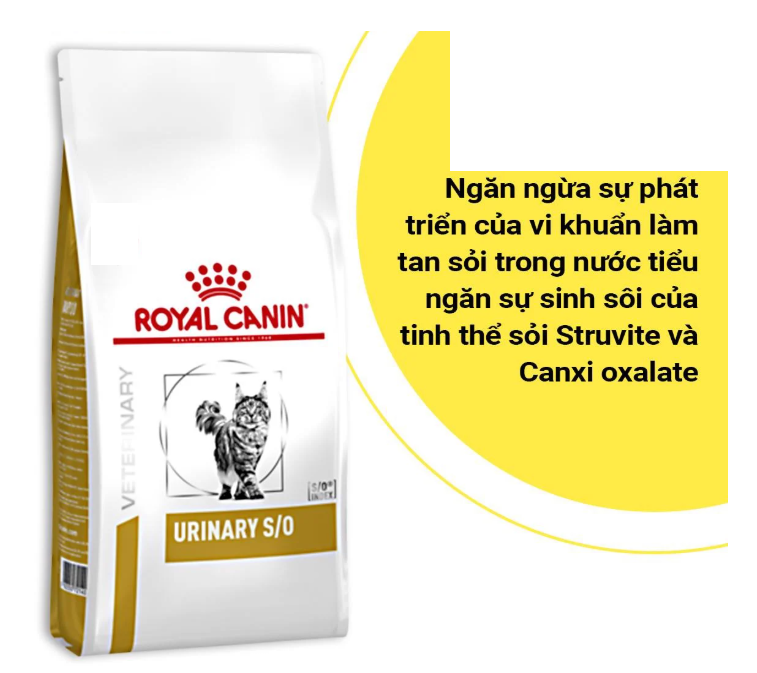 Thức ăn hạt khô Royal Canin Urinary S/O hỗ trợ mèo mắc sỏi thận 1.5kg