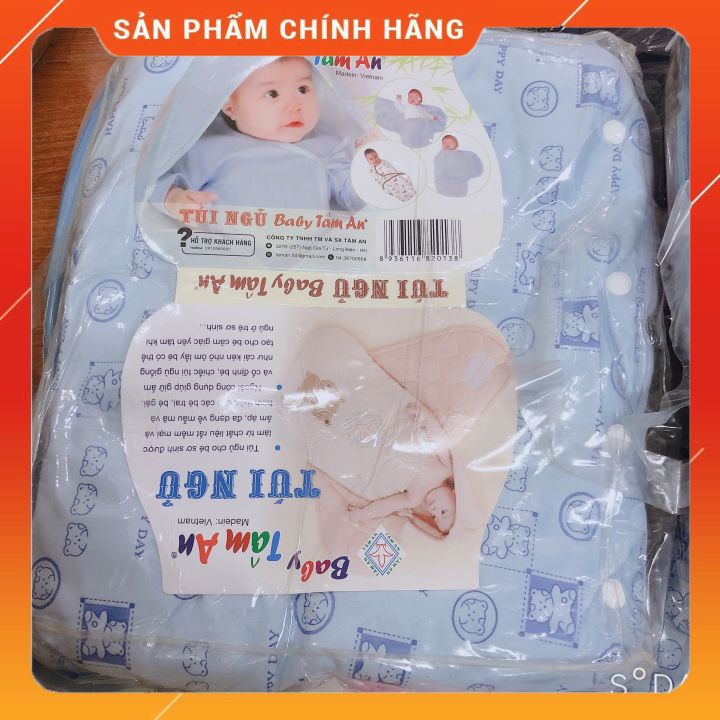 Túi ngủ lót lông cừu Tâm An có khóa kéo cho bé