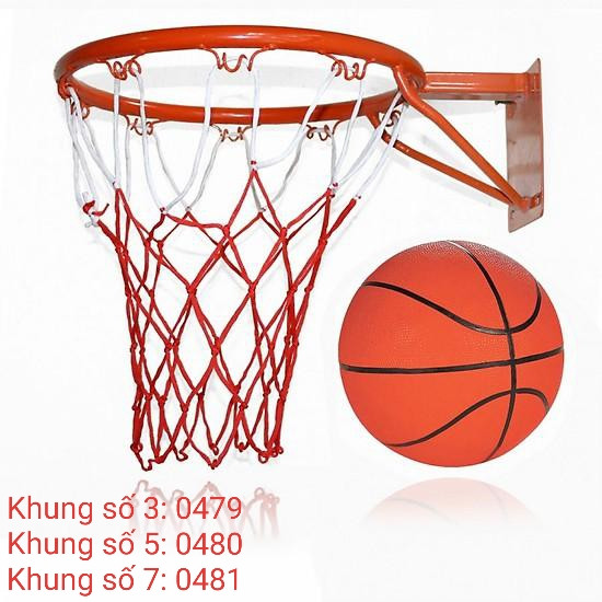 Khung Vành bóng rổ 30, 35, 40cm dùng cho bóng các size 3,5, 6,7 sơn tĩnh điện cao cấp