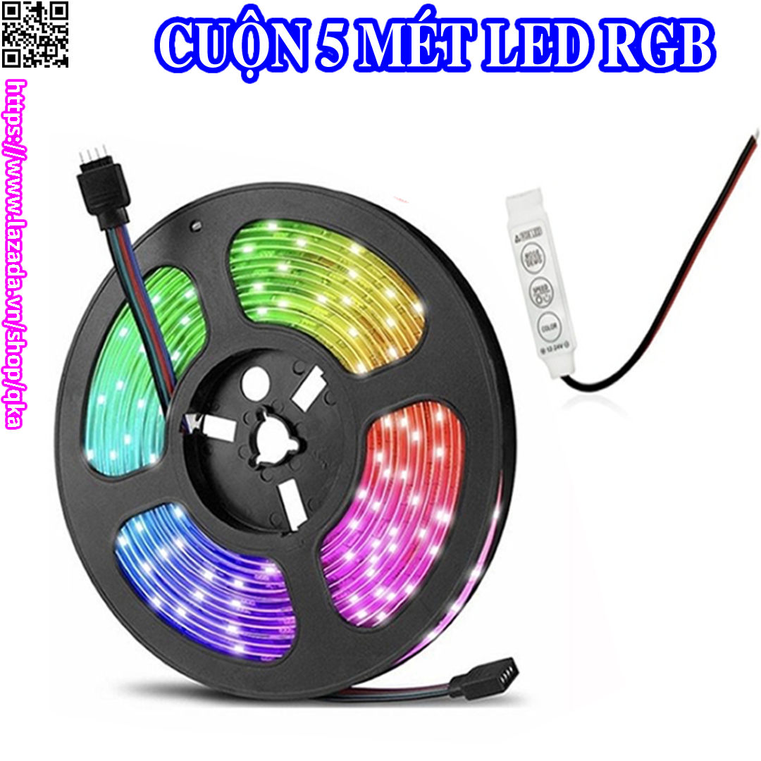 Cuộn 5 mét led rgb 12v đa màu sắc