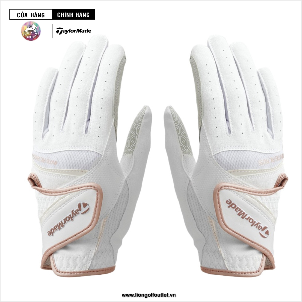 Găng tay taylormade white/pink - n9299818