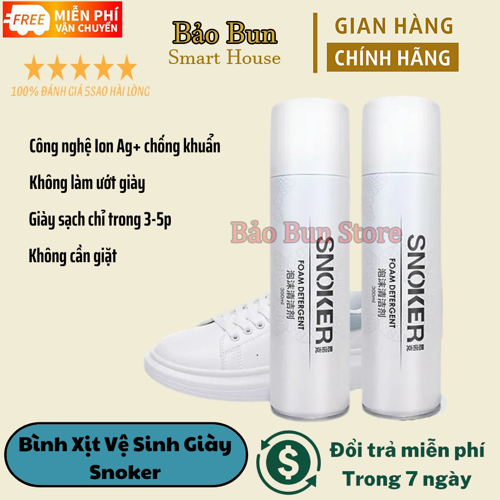 Bình xịt vệ sinh giày, bình xịt bọt tuyết giặt khô giày, dung dịch vệ sinh giày, vệ sinh giày dép sneaker cao cấp