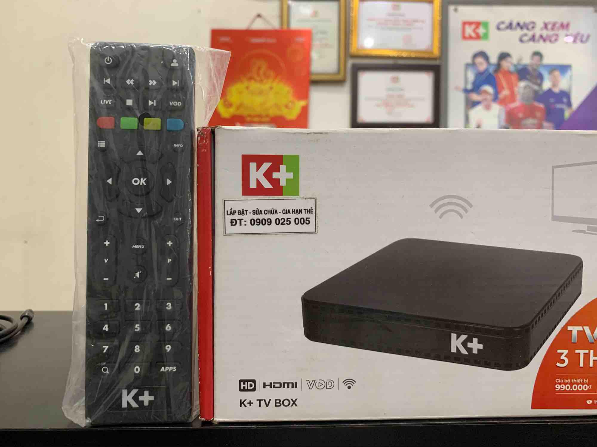 [HCM]Điều khiển tivibox k+ hd-remote tivi box k+ hd