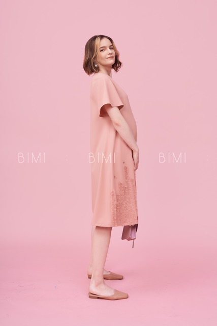 Đầm hồng hoa leo - bimi