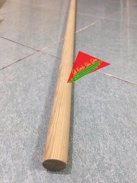 Thanh gỗ tròn phi 3cm, dài 1m2 được chà láng mịn phù hợp trang trí, đóng chân bàn, ghế, cây treo đồ