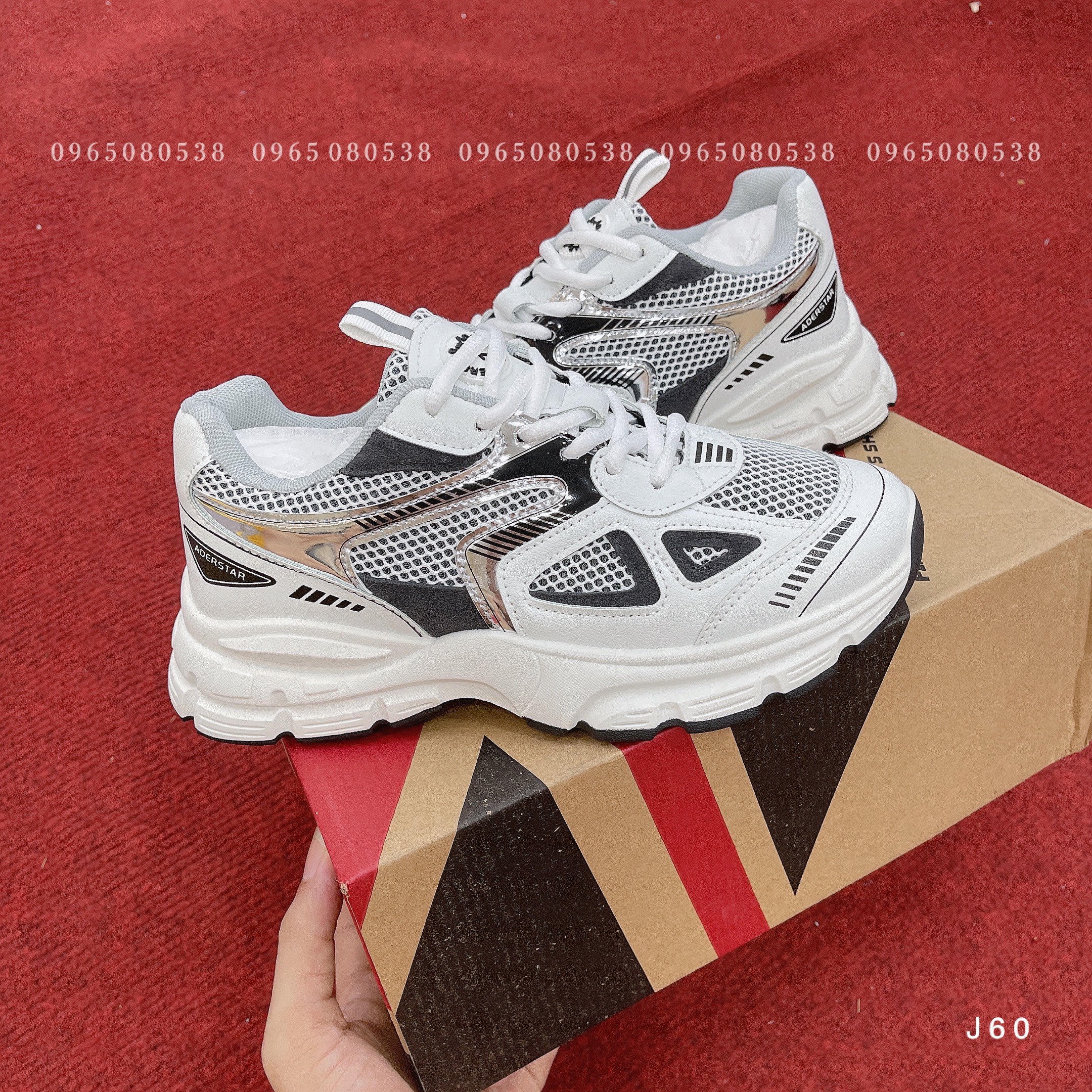 Giày thể thao nam, giày nam sneaker tăng chiều cao xám - J60 tomstore.