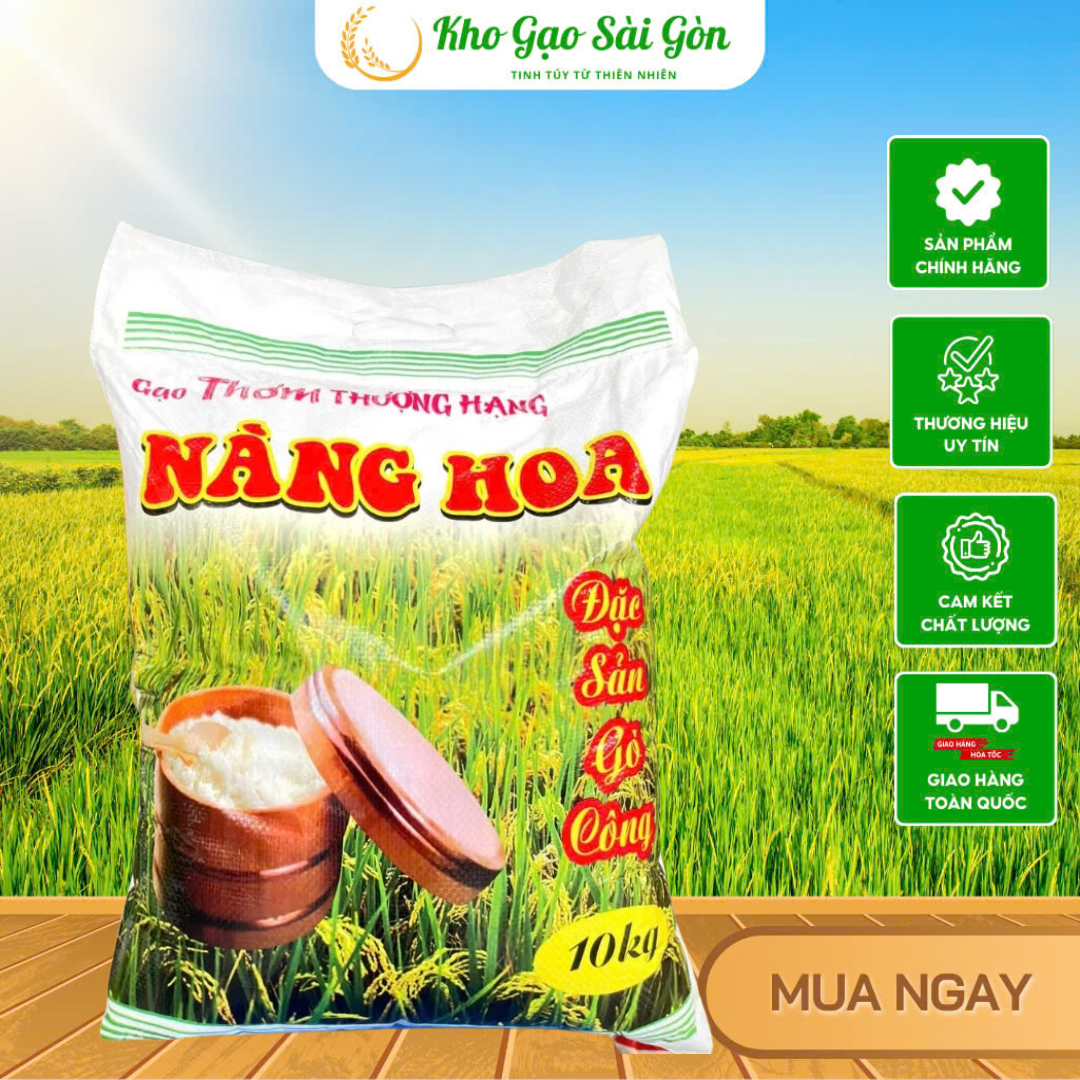 Gạo Nàng Hoa Đặc Biệt Mềm,Dẻo vừa,Cơm thơm Mềm Rất Ngon