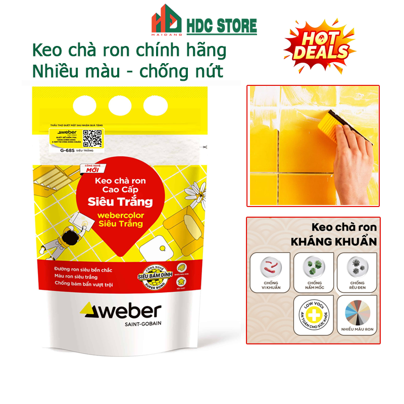 Keo chà ron Weber, nhiều màu, chống nứt - Công nghệ Thái Lan