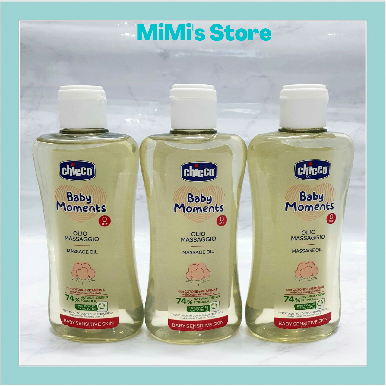 Dầu massage Chicco chiết xuất cám gạo 0M+ Chicco 200ml