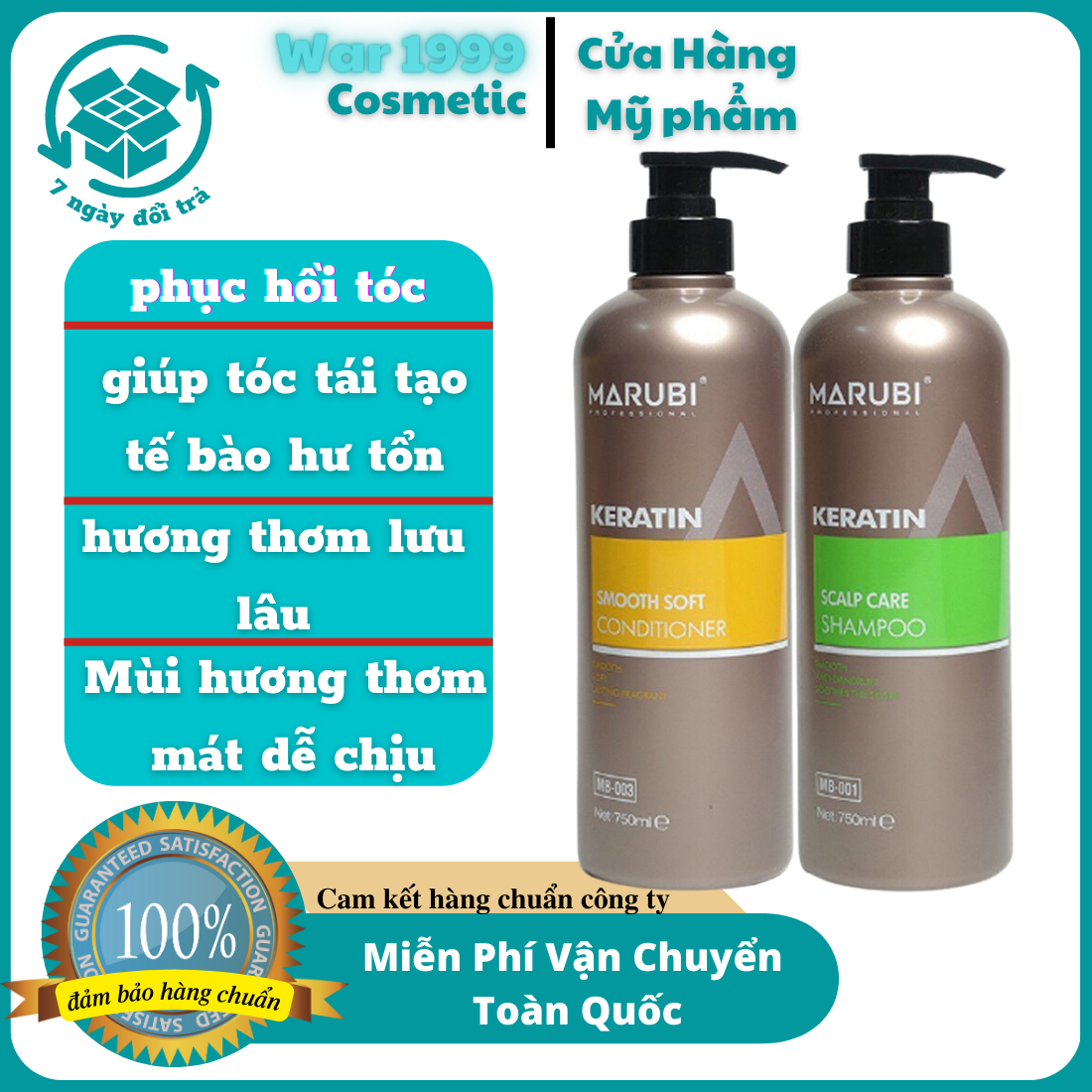 Cặp dầu gội xả Marubi keratin collagen siêu mượt 750ml dành cho mọi loại tóc siêu dưỡng