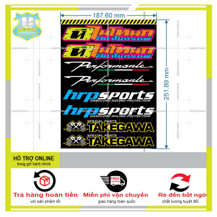 Logo sticker dán chân phuộc m2