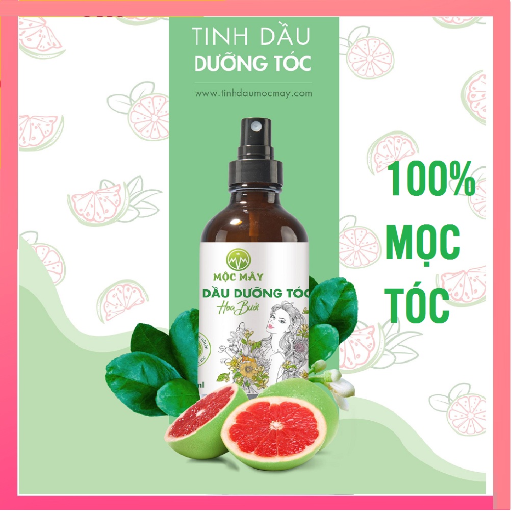 Xịt dưỡng tóc tinh dầu bưởi Mộc Mây 100ml - hoàn toàn nguyên chất từ thiên nhiên