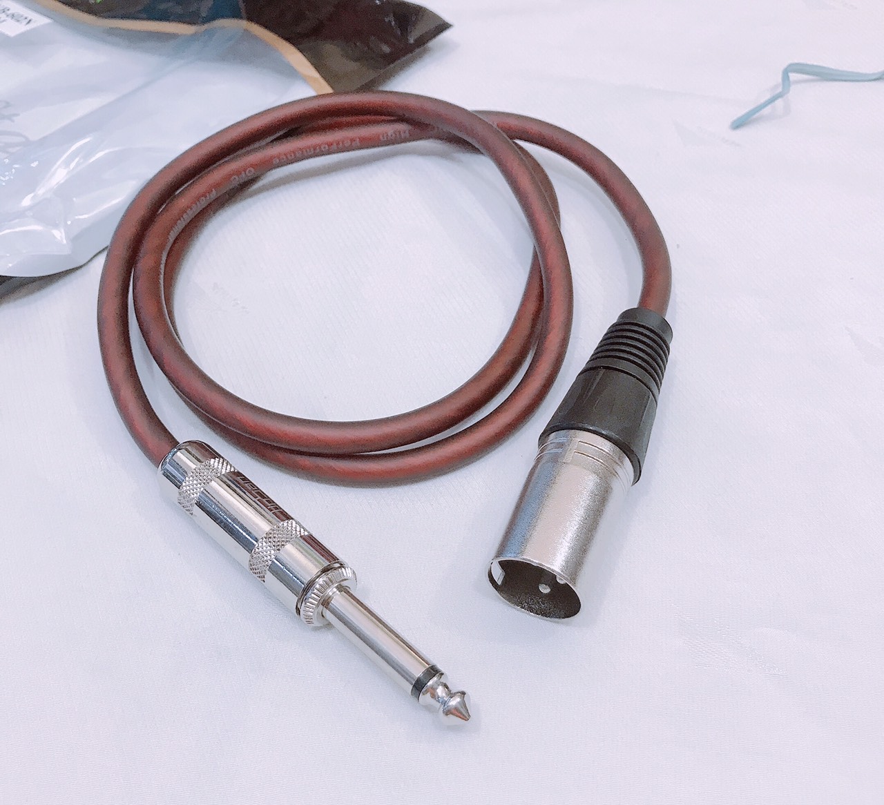 Dây canon đực ra jack 6 ly đực dài 0.8m - 1m