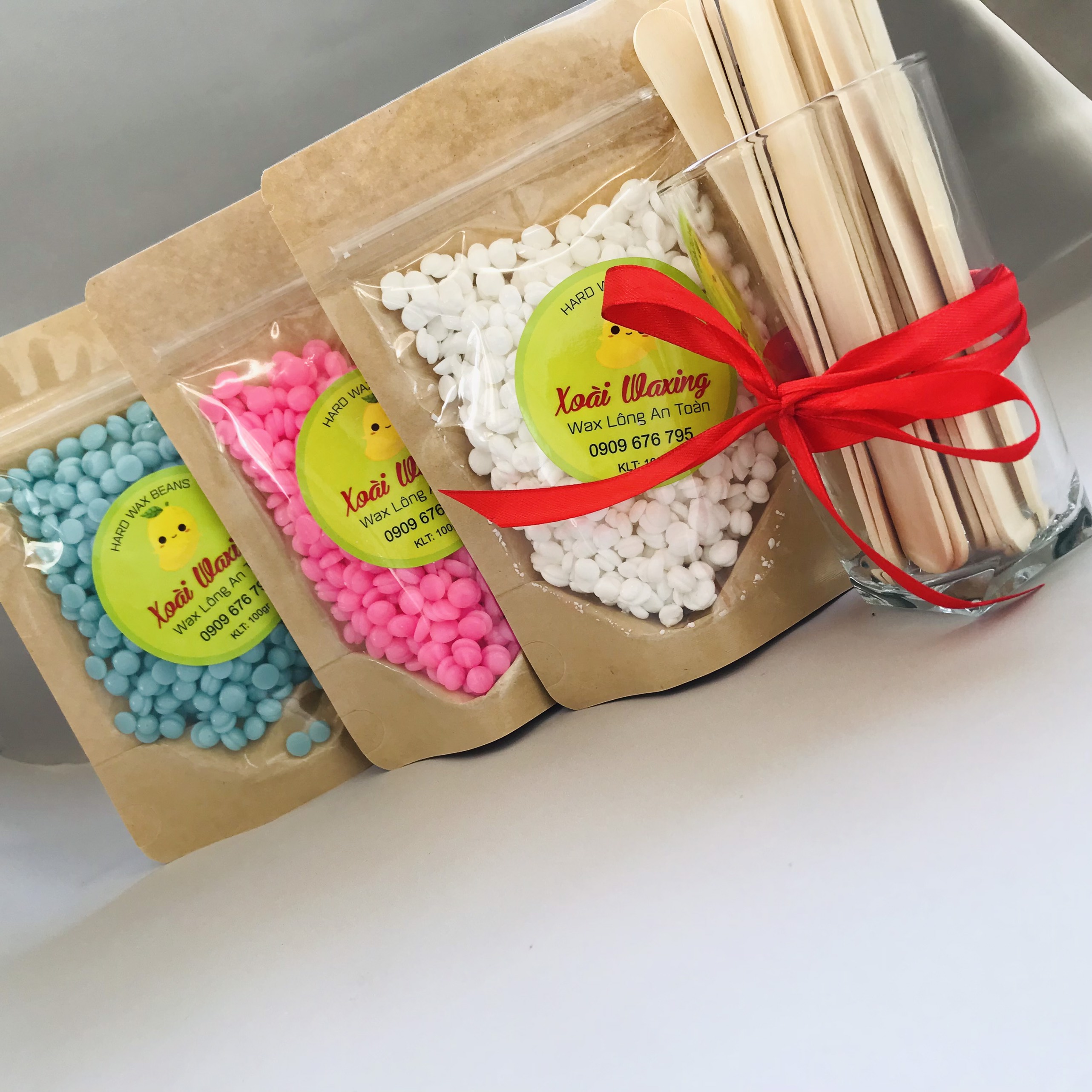 Combo 20 que gỗ quết sáp wax lông dùng 1 lần - xoài waxing