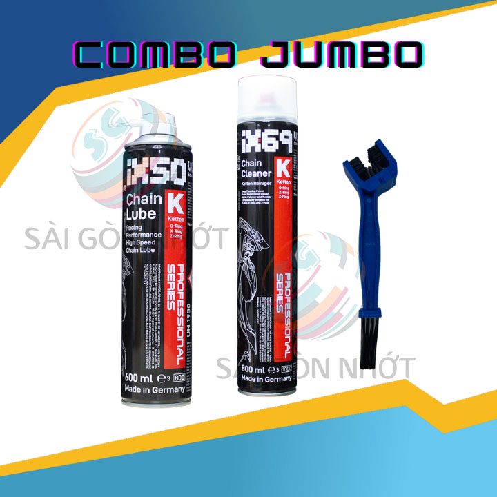 Combo dưỡng sên voltronic ix50 jumbo 600ml + vệ sinh sên voltronic ix69 jumbo 800ml + bàn chải sên 3d