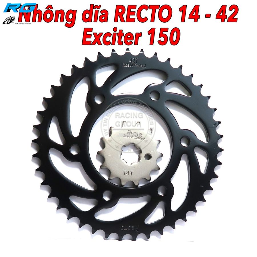 Nhông dĩa chính hãng recto 14-42 dành cho exciter 150