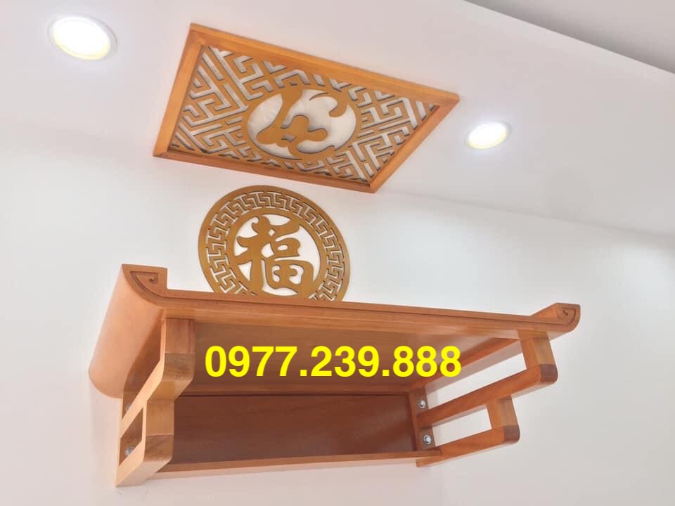 Bàn thờ treo gỗ sồi 81cm