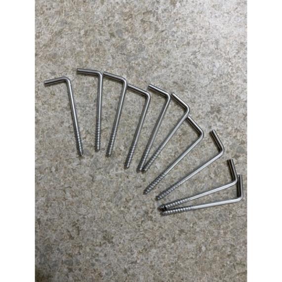 10 Móc chữ L đủ cỡ loại 4 phân, 6 phân, 8 phân, 10 phân và 12 phân