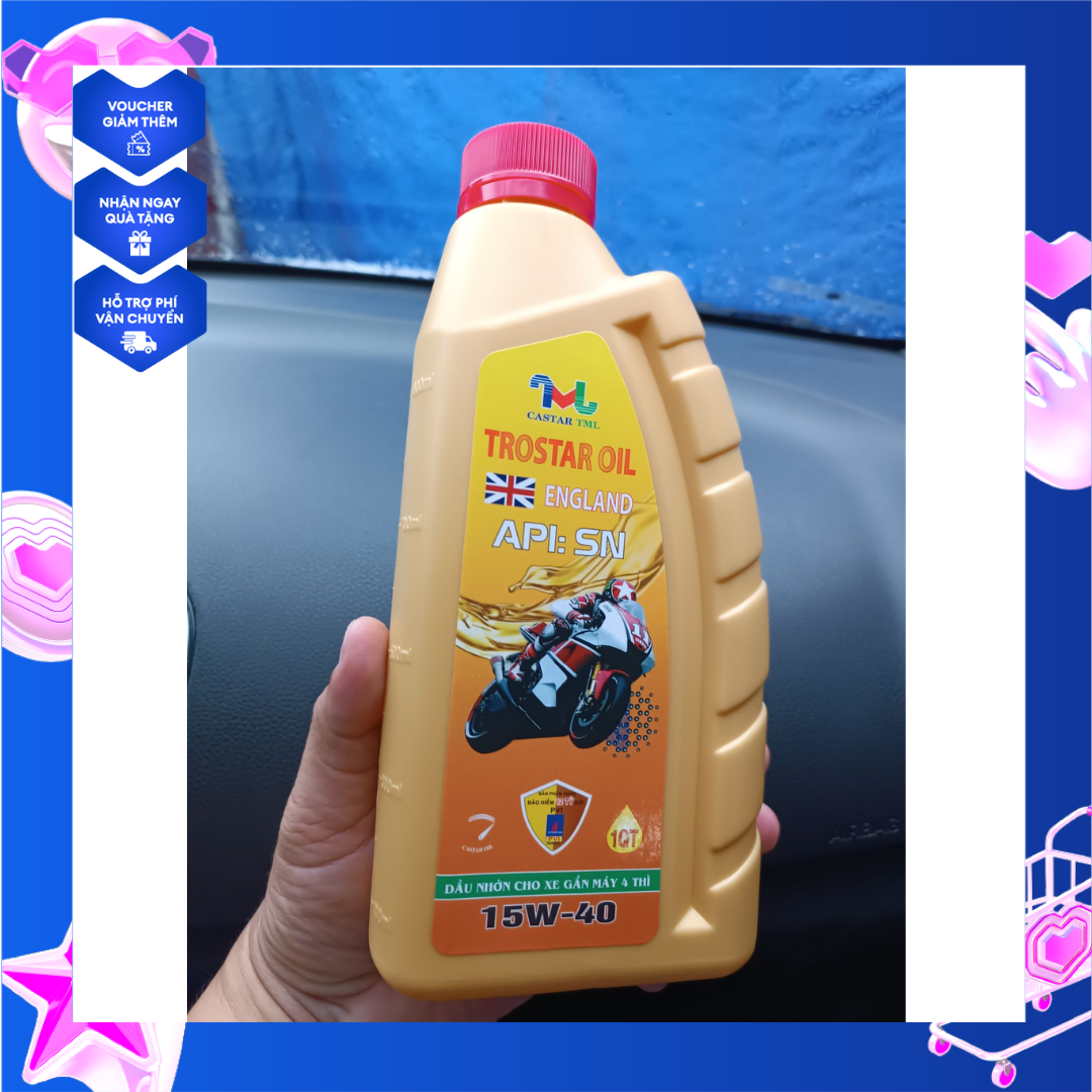 Dầu nhớt xe máy trostar oil 4t sn 15w40
