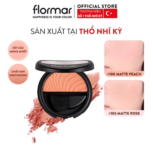 Phấn má hồng mịn lì chuẩn màu lâu trôi flormar blush - on 6g