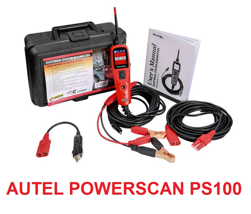 Thiết Bị Đo Điện, Kiểm Tra Xung Tín Hiệu Cảm Biến, Đo Xung, Đo Ôm, Kiểm Tra Trở Kháng, Kích Hoạt Cấp Nguồn 12V, VOM Đo Điện Cho Ô Tô, Xe Máy - Hàng Chính Hãng - Autel PowerScan PS100
