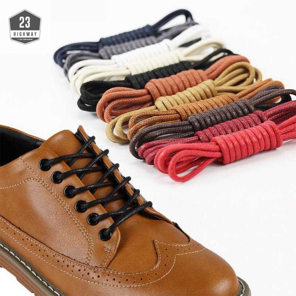 [HCM]Bộ dây giày Bản tròn phủ sáp chống nước 80cm phi 25mm
