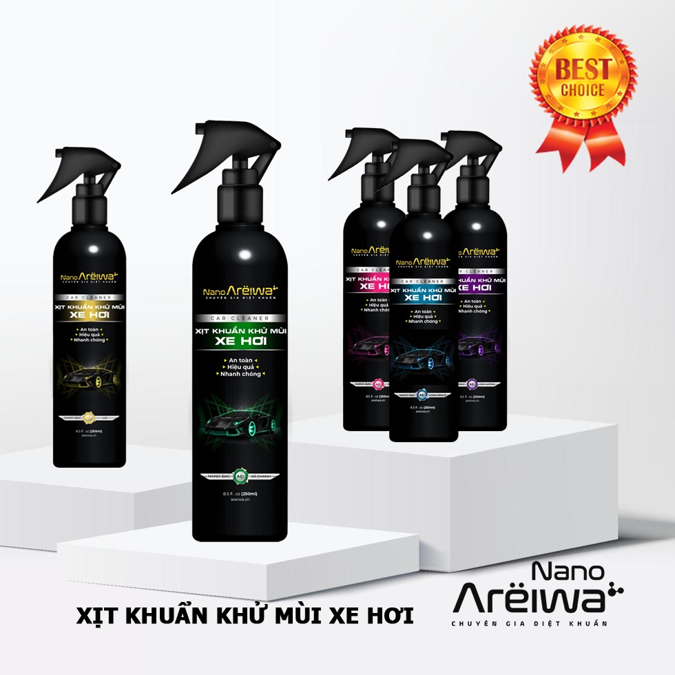 Chai xịt khuẩn oto khử mùi nano areiwa 250ml - mã:d4