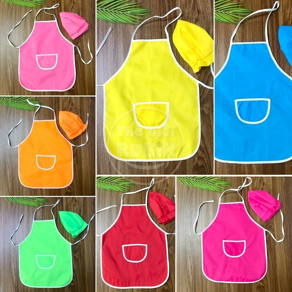 [5-7 Tuổi Dài 50cm] Sỉ Tạp Dề + Mũ Cho Bé Mầm Non Dài Thân 50cm. Bộ Yến + Nón Cho Bé Hóa Trang, Hướng Nghiệp Tại Hà Nội