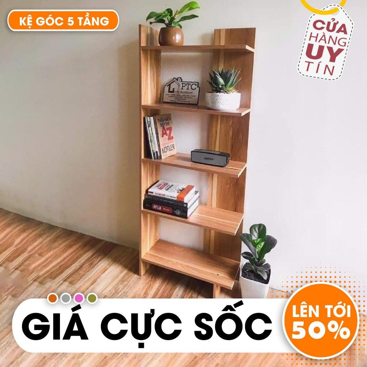 [MỚI VỀ] Kệ góc gỗ 5 tầng đa năng - Kệ sách gỗ - Kệ để đồ đa năng trang trí nhà cửa , kệ gỗ tự tháo lắp dễ dàng , giá rẻ chất lượng