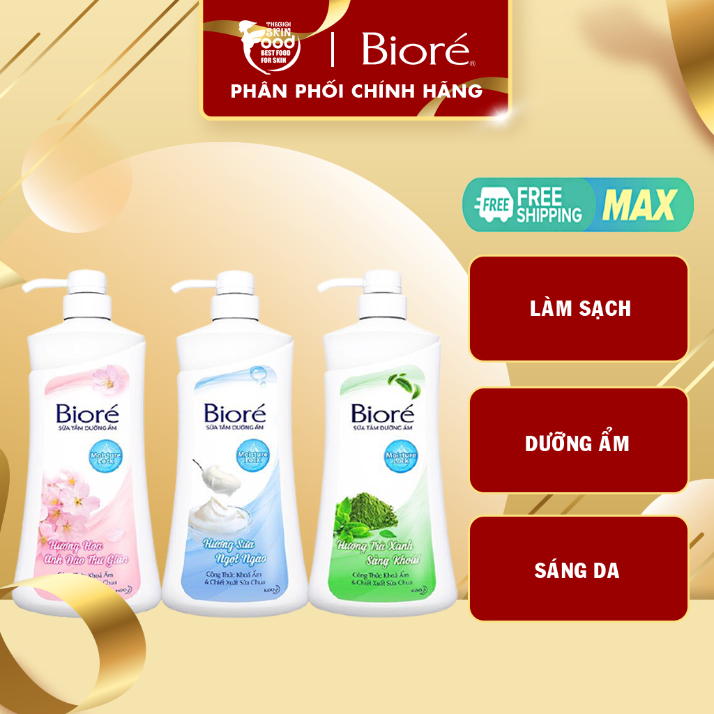Sữa tắm dưỡng ẩm mịn da bioré 530g