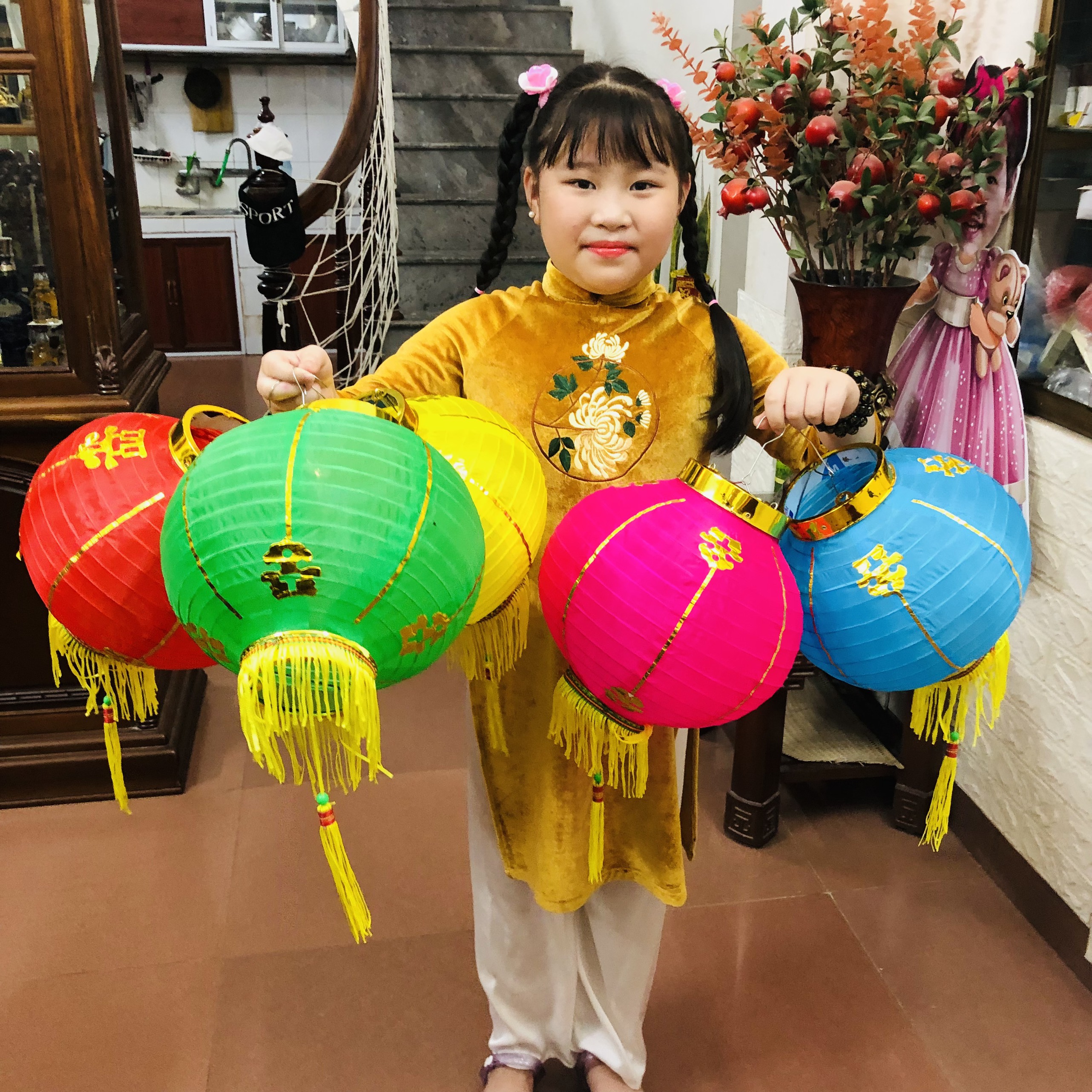 Đèn lồng vải trang trí ngoài trời và trong nhà  20cn